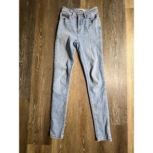 Levi's 721 High Rise Skinny Jeans Womens 24 Light Blue Wash Condition Stretch
